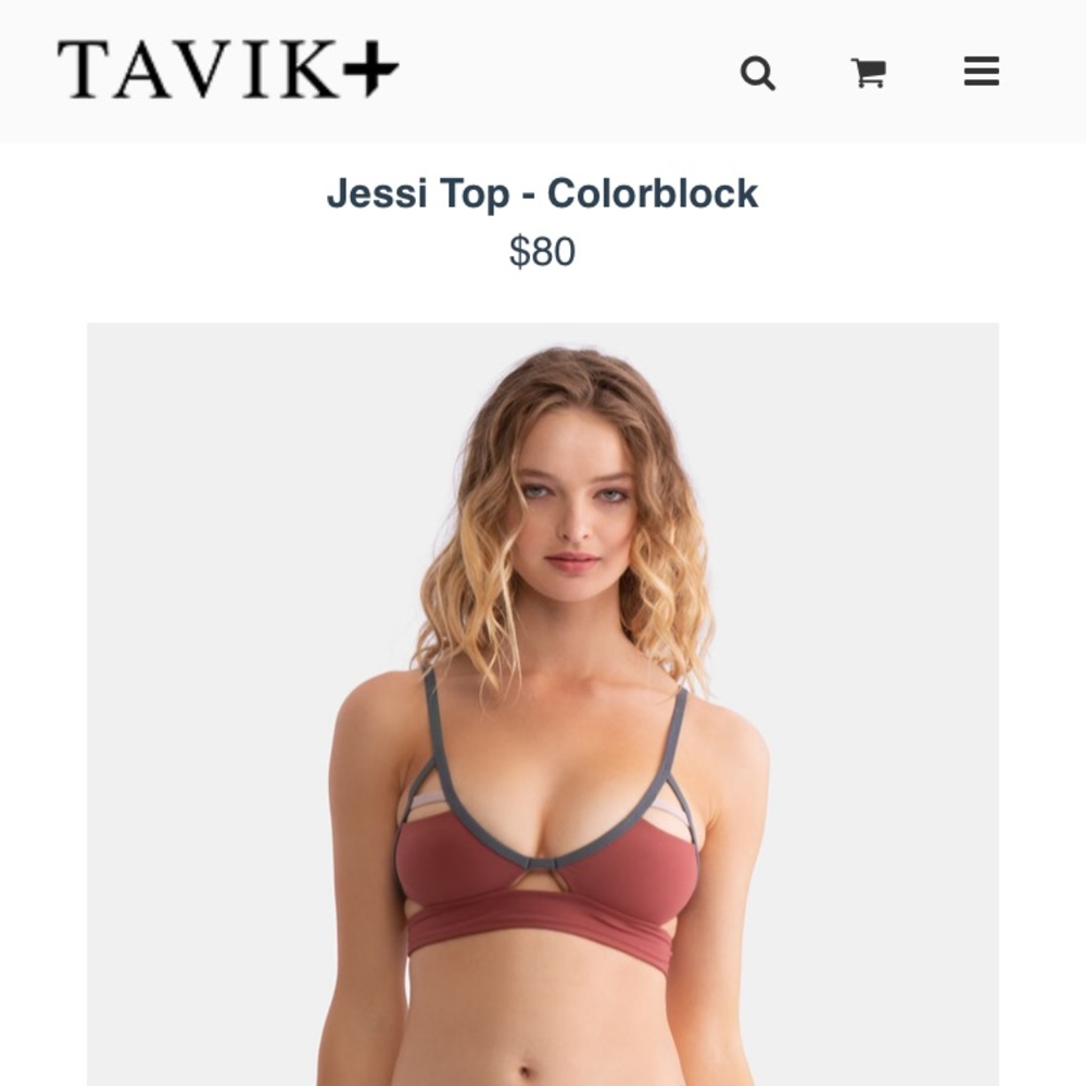 NWT!! TAVIK swimwear Jessie color block top